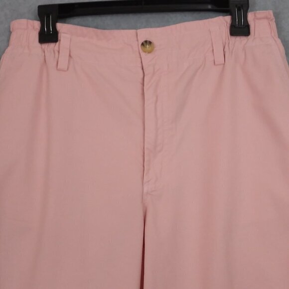 Sundance | Cotton Twill Pants Elastic Waist Light Pink | Size 10P - Picture 3 of 9